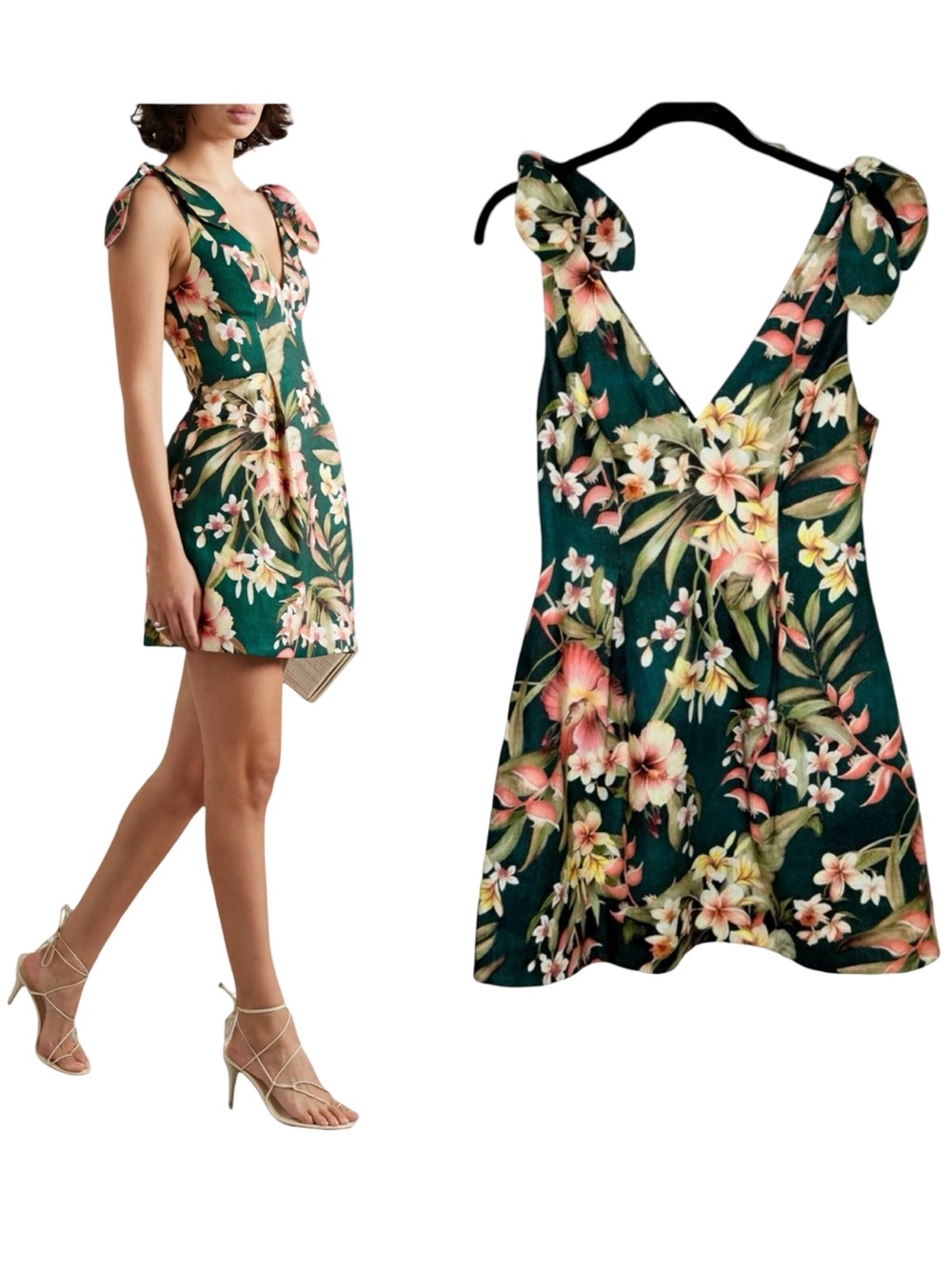 Zimmermann Lexi Tie Mini Dress Size 2 US M/8
Green Palm Linen Garden Wedding